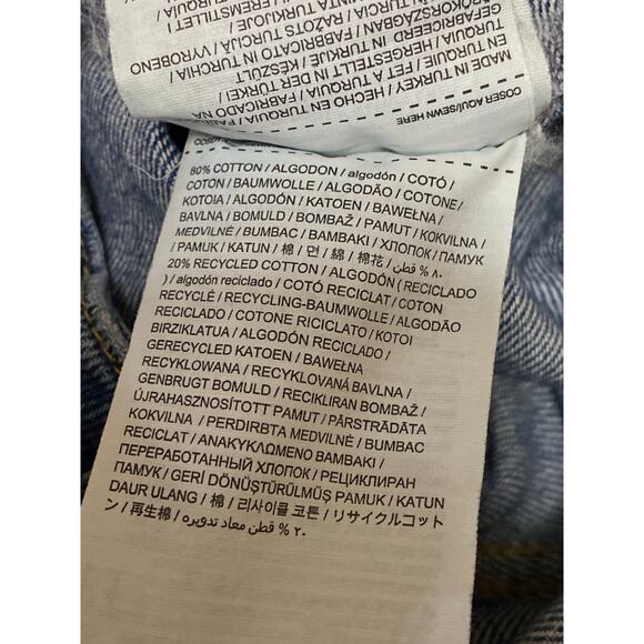 MNG Mango Women's Blue High Waisted Wide Leg Baggy Flare Denim Jeans Size 8 - Picture 5 of 5